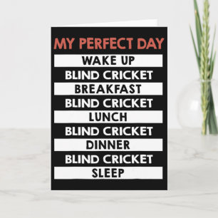 Blind Cricket My Perfect Day Player Day Routine Card