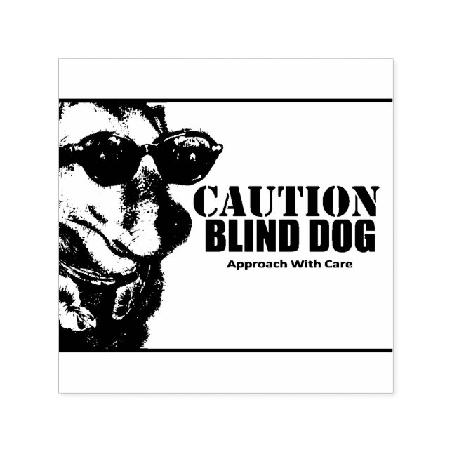 Blind Dog Self Inking Rubber Stamp (Design)