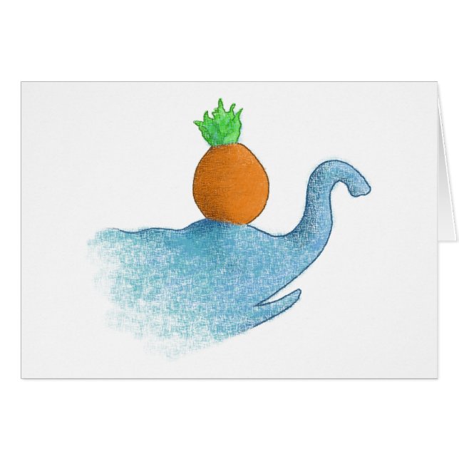 Blind elephant balancing a pineapple... (Front Horizontal)