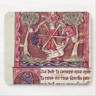 Blind goddess Fortune with King Arthur Mouse Mat