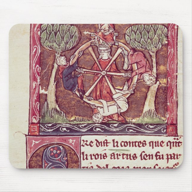 Blind goddess Fortune with King Arthur Mouse Mat (Front)