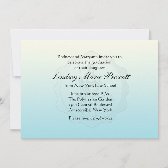 Blind Justice Graduation Invitation (Front)