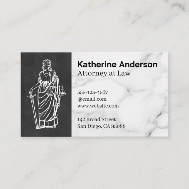 Blind Justice Logo | Law Business Card (Front)