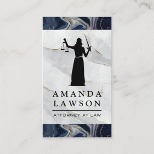 Blind Justice   Marble   Law Appointment Card