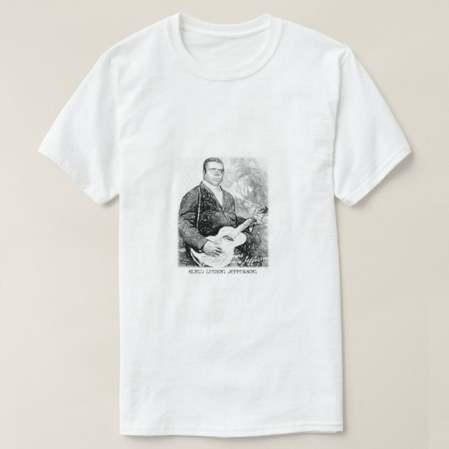 Blind Lemon Jefferson - 1920's BLUES Singer T-Shirt (Design Front)