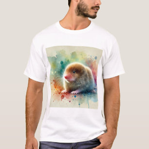 Blind Mole in Watercolor 300724AREF134 - Watercolo T-Shirt