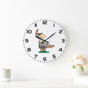 Blind Referee with Guide Dog Sports Humour Large Clock