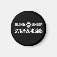 Blind Sheep Everywhere Funny Political  Oval Stick