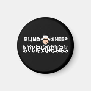 Blind Sheep Everywhere Funny Political  Oval Stick Magnet