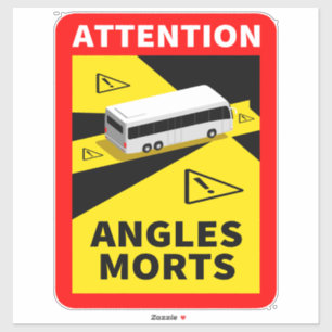 Blind Spot Angles Morts - Bus Sticker