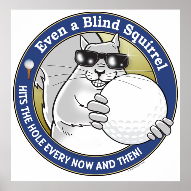 Blind Squirrel Golf Poster (Front)