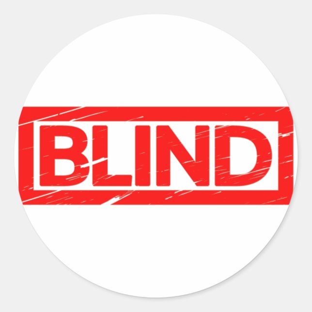 Blind Stamp Classic Round Sticker (Front)