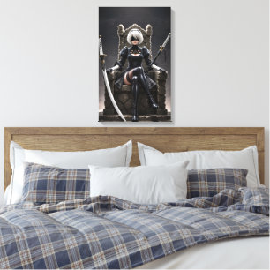 Blind Throne – Dark Fantasy Gothic Warrior Canvas