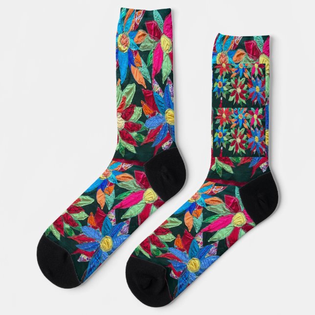 Blind walk through flowers.  socks (Left)