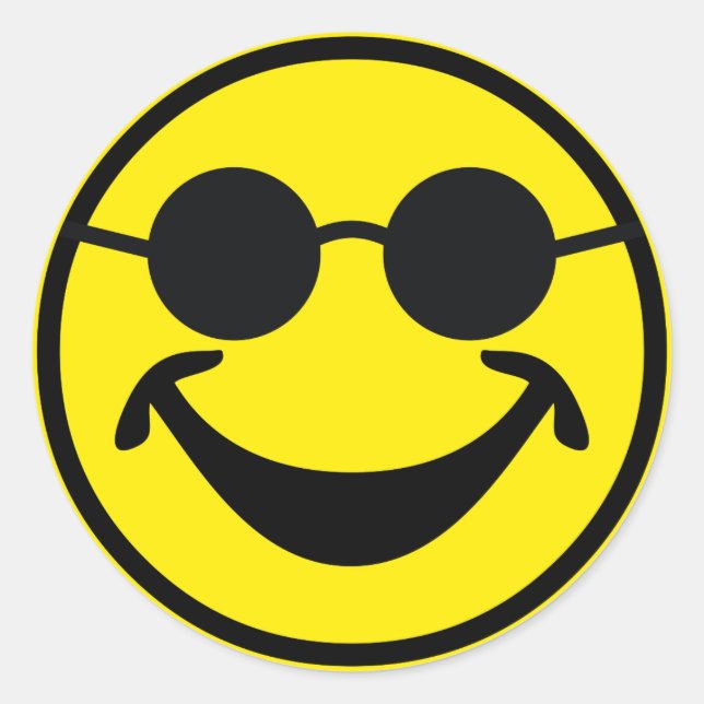 Blind yellow + your backg. & ideas classic round sticker (Front)