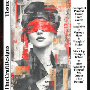 Blindfolded Woman Abstract Art DM7L Decoupage Tissue Paper