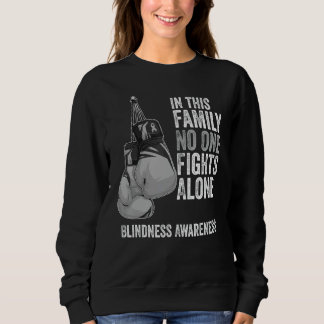 Blindness Awareness Month Gloves White Ribbon Sweatshirt