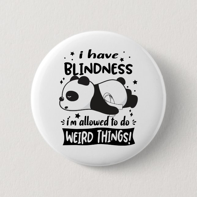 Blindness Awareness Month Ribbon Gifts 6 Cm Round Badge (Front)