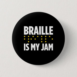 Blindness For Blind People Blind Person Braille Re 6 Cm Round Badge