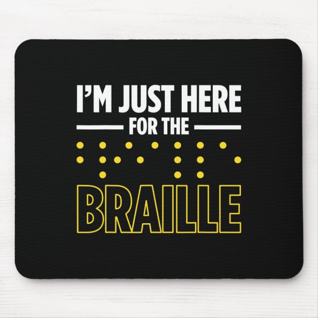 Blindness For Blind People Blind Person Braille Re Mouse Mat (Front)
