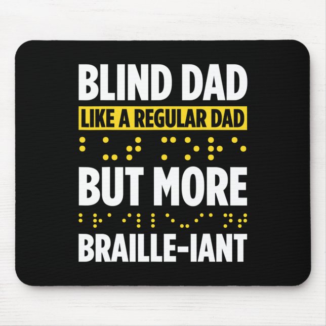 Blindness For Blind People Blind Person Braille Re Mouse Mat (Front)