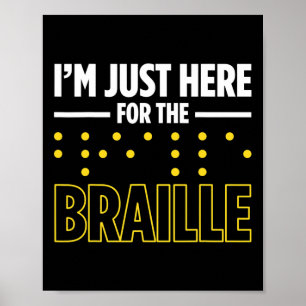 Blindness For Blind People Blind Person Braille Re Poster
