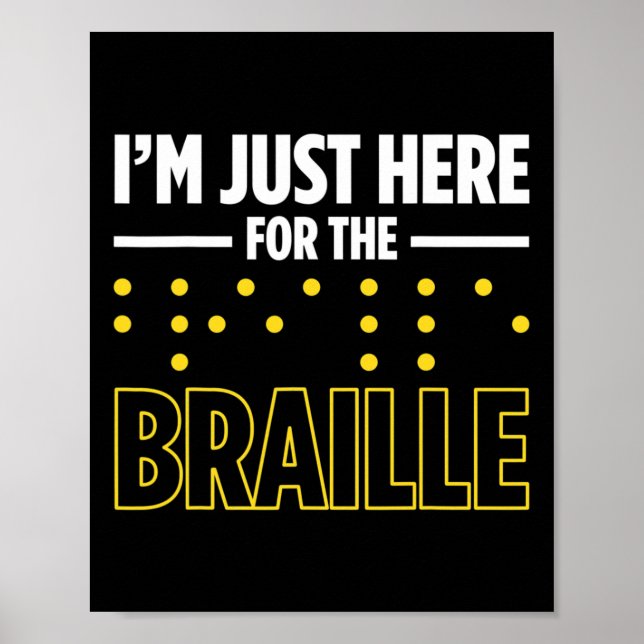 Blindness For Blind People Blind Person Braille Re Poster (Front)