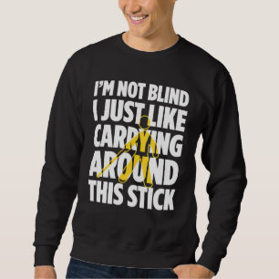 Blindness For Blind People Blind Person Braille Re Sweatshirt