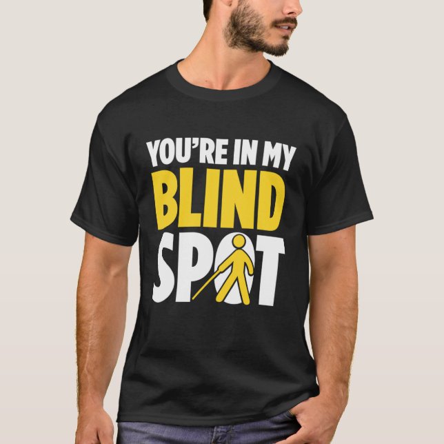 Blindness For Blind People Blind Person Braille Re T-Shirt (Front)