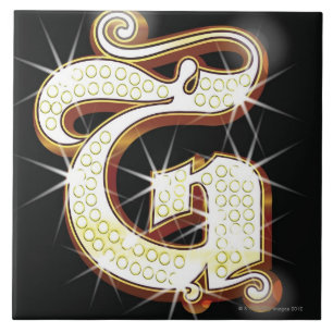 Bling alphabet G Tile