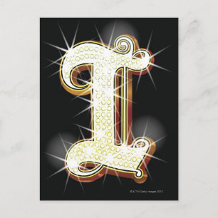 Bling alphabet I Postcard
