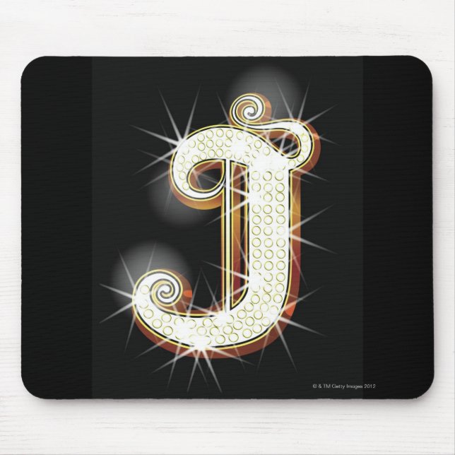 Bling alphabet J Mouse Mat (Front)