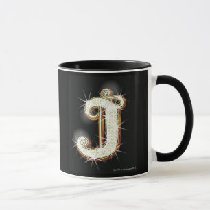 Bling alphabet J Mug