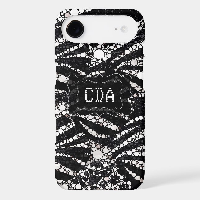 Bling Animal Print Monogram Cases (Back)