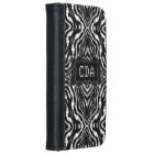 Bling Animal Print Monogram iPhone6 Wallet Cases