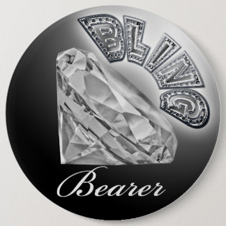BLING Bearer Wedding Button