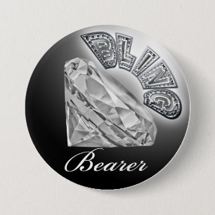 BLING Bearer Wedding Button