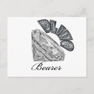 Bling Bearer Wedding Gift Postcard