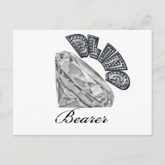 Bling Bearer Wedding Gift Postcard