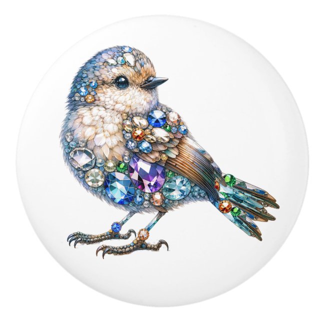 Bling Birds Theme  Ceramic Knob (Front)