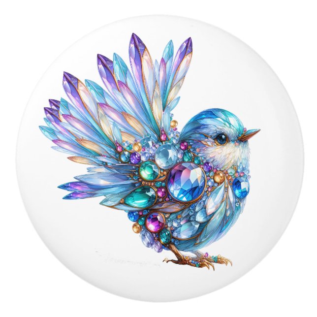 Bling Birds Theme  Ceramic Knob (Front)