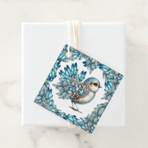 Bling Birds Theme Favour Tags