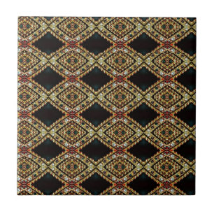 Bling bling diamond shaped design on tile