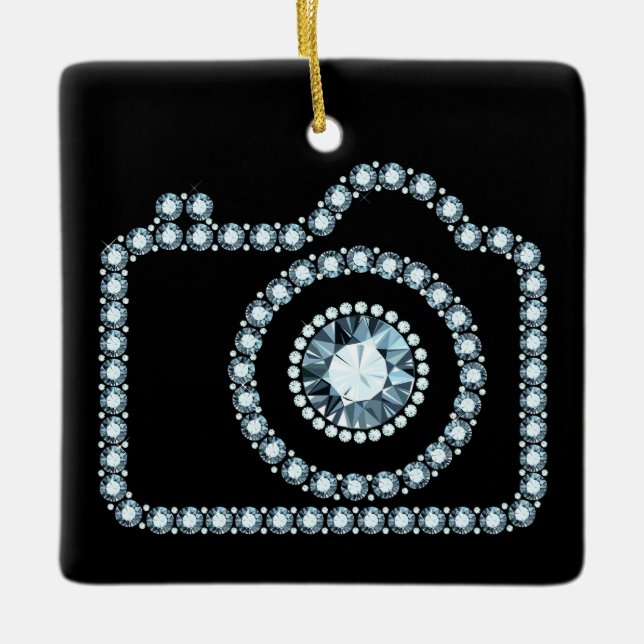 Bling Camera Ornament (Front)