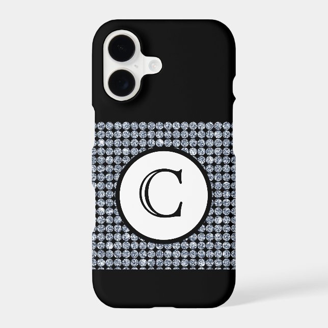 Bling Diamond Black Monogram  (Back)