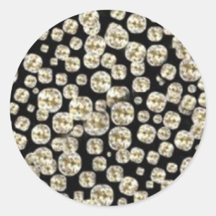 *BLING* Diamonds Classic Round Sticker