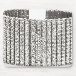 Bling diamonds sparkle crystal jewellery mousepad