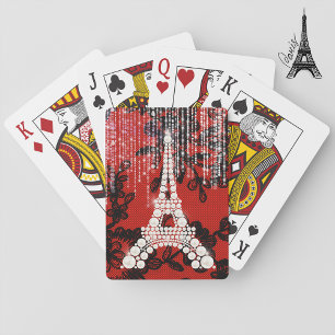 Bling Eiffel Tower Playing Cards