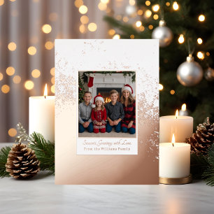 Bling Foil Christmas Card Template Custom Holiday