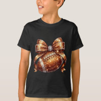Bling football bow coquette game day sports